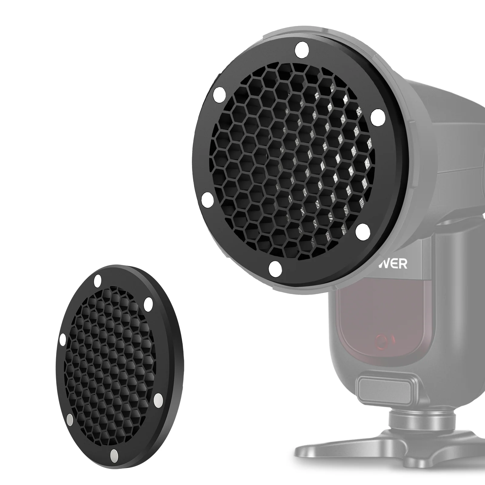 Honeycomb Grid Filter - NEEWER CRS15 マグネティックマウント ハニカムグリッド フラッシュアクセサリー ミニオンカメラスピードライト用指向性光整形フィルター