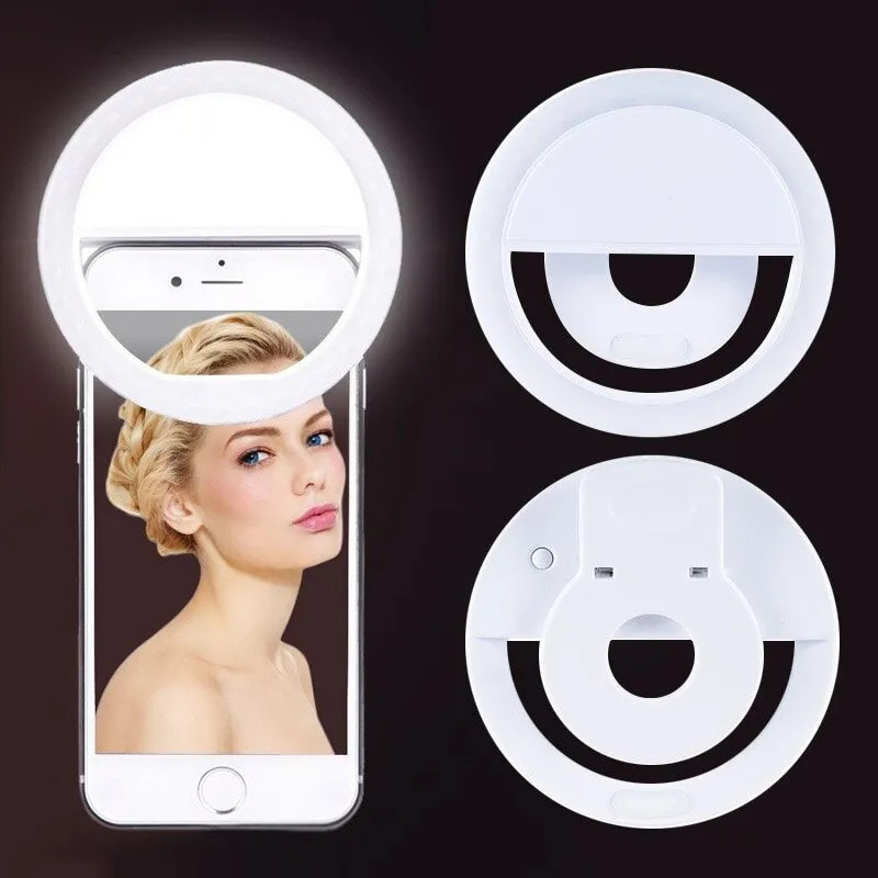 Photography Lighting Wand - USB充電式LEDリングライト,電話クリップ,写真,ビデオ,iPhone, Samsung, Xiaomi用
