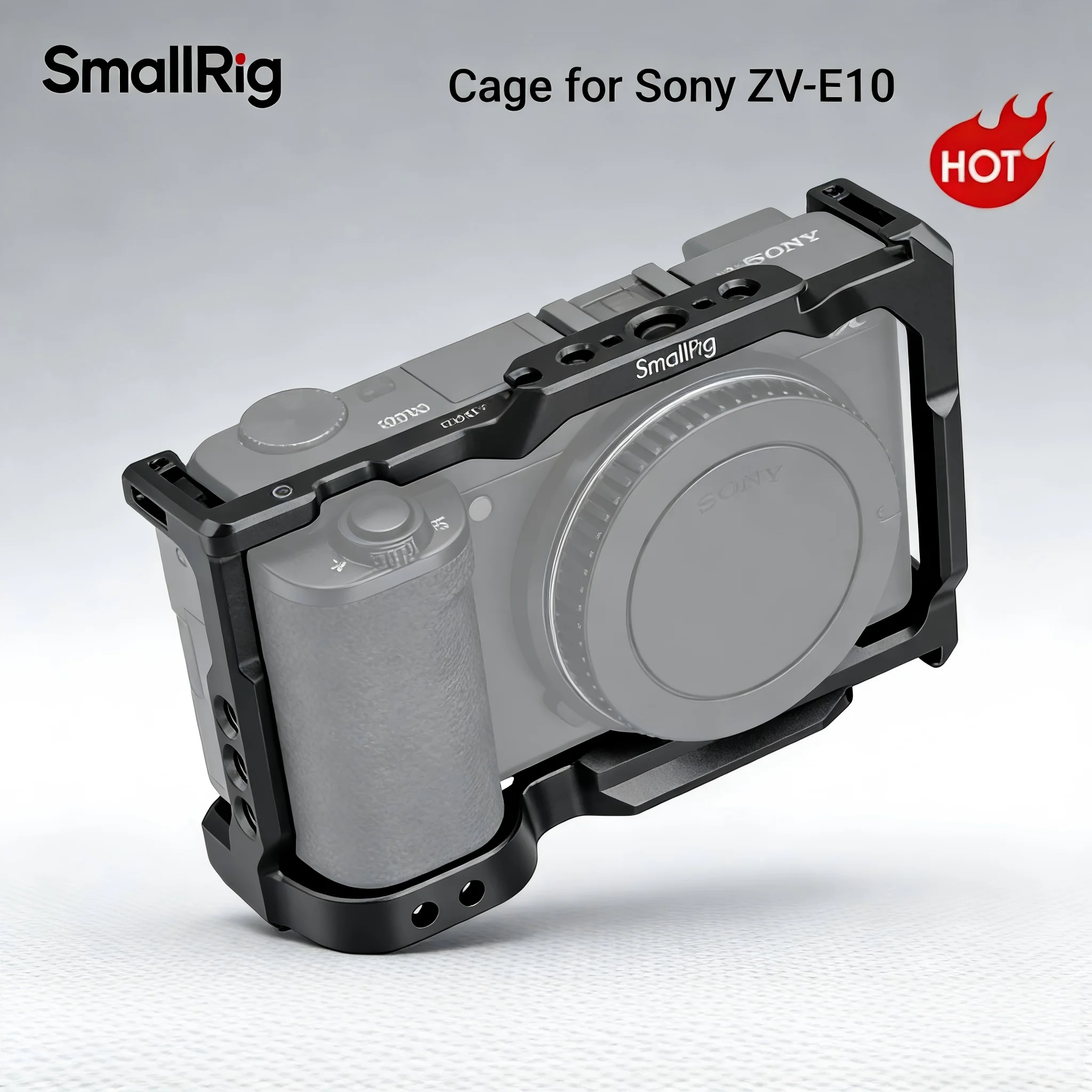 Sony Camera Zv-E10 - SmallRig ソニー ZV-E10 ケージ用、Arca-Swiss およびコールドシュー対応の内蔵クイックリリースプレート付き、ソニー ZV-E10