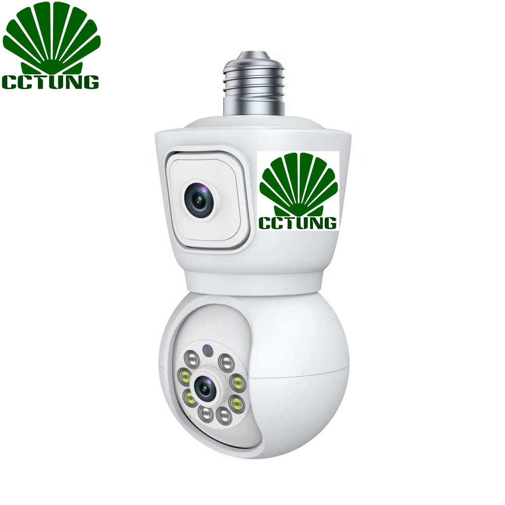 Photography And Videography Lighting - WiFi 360度パノラマ電球型カメラ E27ソケット付き & 6個の投光器 &
