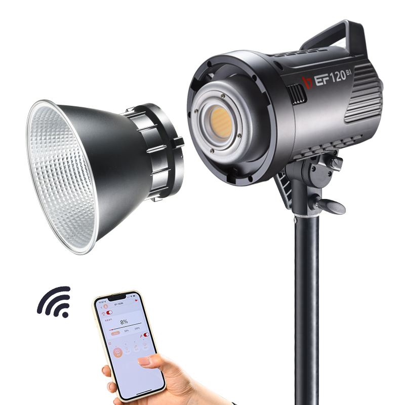 Photography Lighting Youtube - JINBEI EF-120BI LED スタジオビデオライト連続照明、ボーエンズマウント付き、YouTube 屋外ビデオ録画写真撮影用 goo