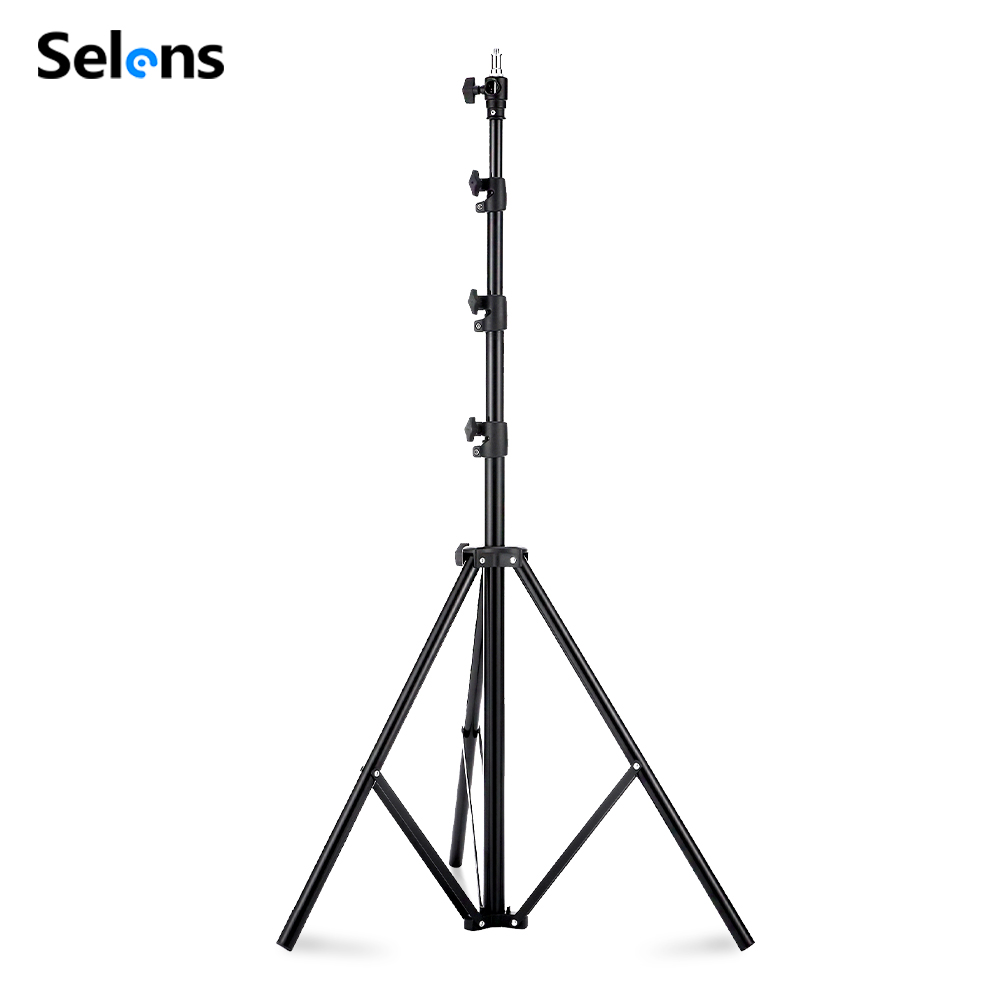 Photography And Videography Lighting - Selens 2.2~3.95m エアクッションライトスタンド アルミ合金三脚ブラケット 写真スタジオ ソフトボックス