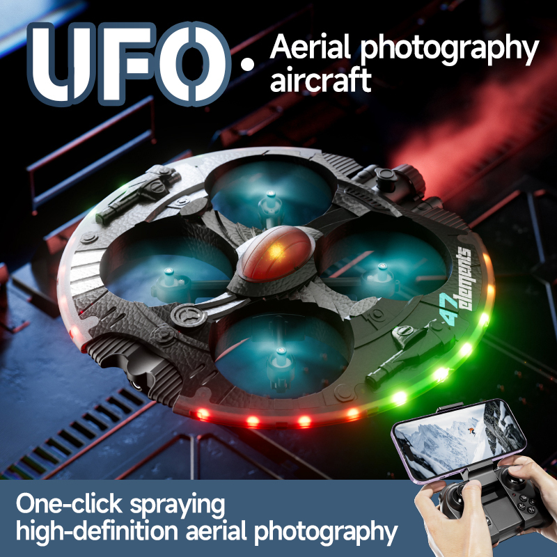 Photography Lighting For Beginners - 空撮ミニUFOリモコンクアッドコプター2.4G 8Kワンキースプレー6つの照明モードオプティカルフローホバーWIFI FPV RCドローン