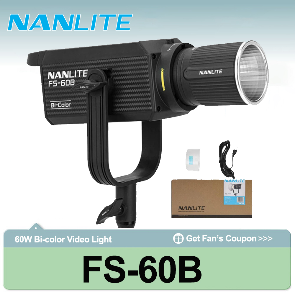 Photography Lighting Wireless - Nanlite FS-60B 70W バイカラースポットライト 2700K-6500K 写真撮影用ライト