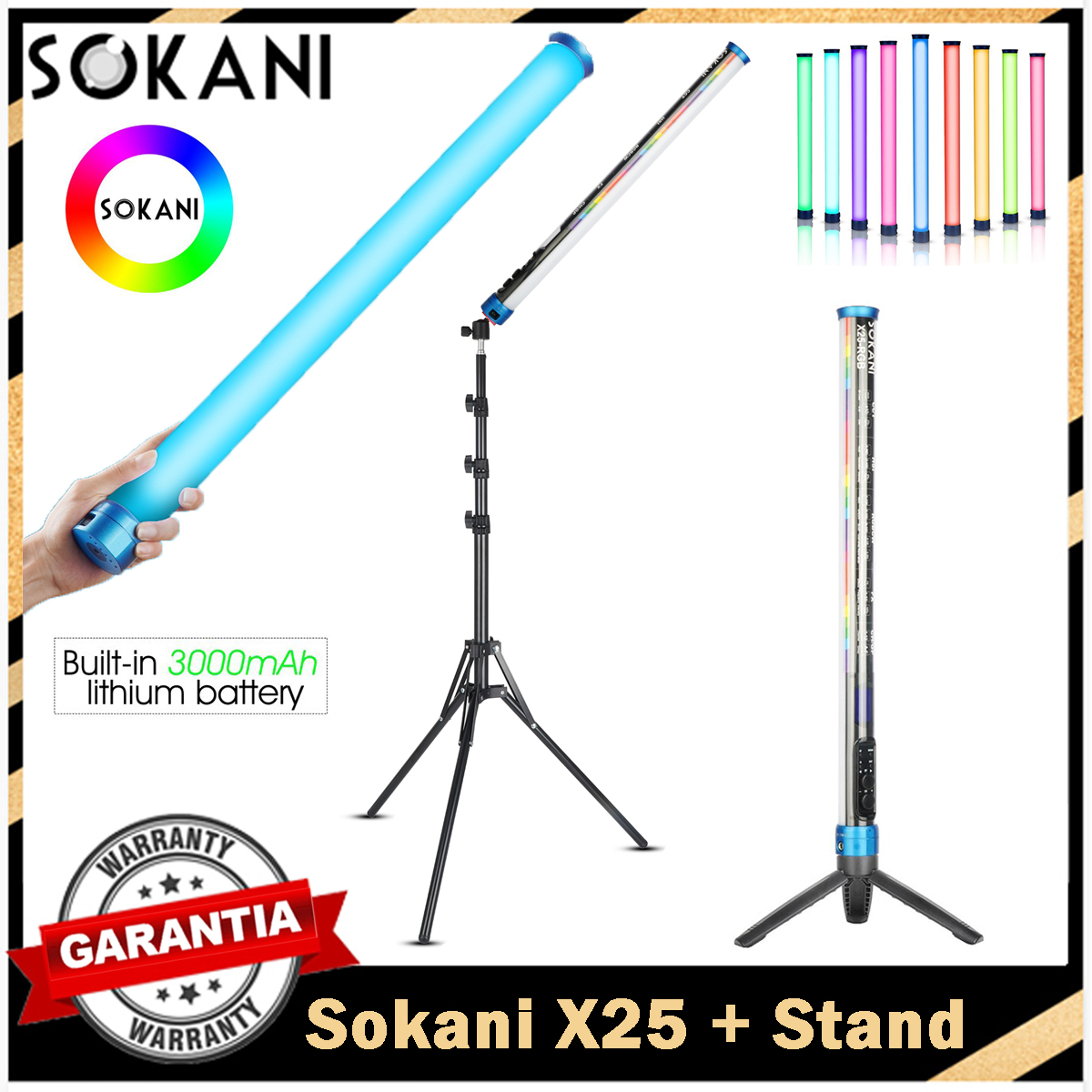 Photography Lighting Youtube - Sokani X25 RGB LED ビデオライト ハンドヘルドチューブ