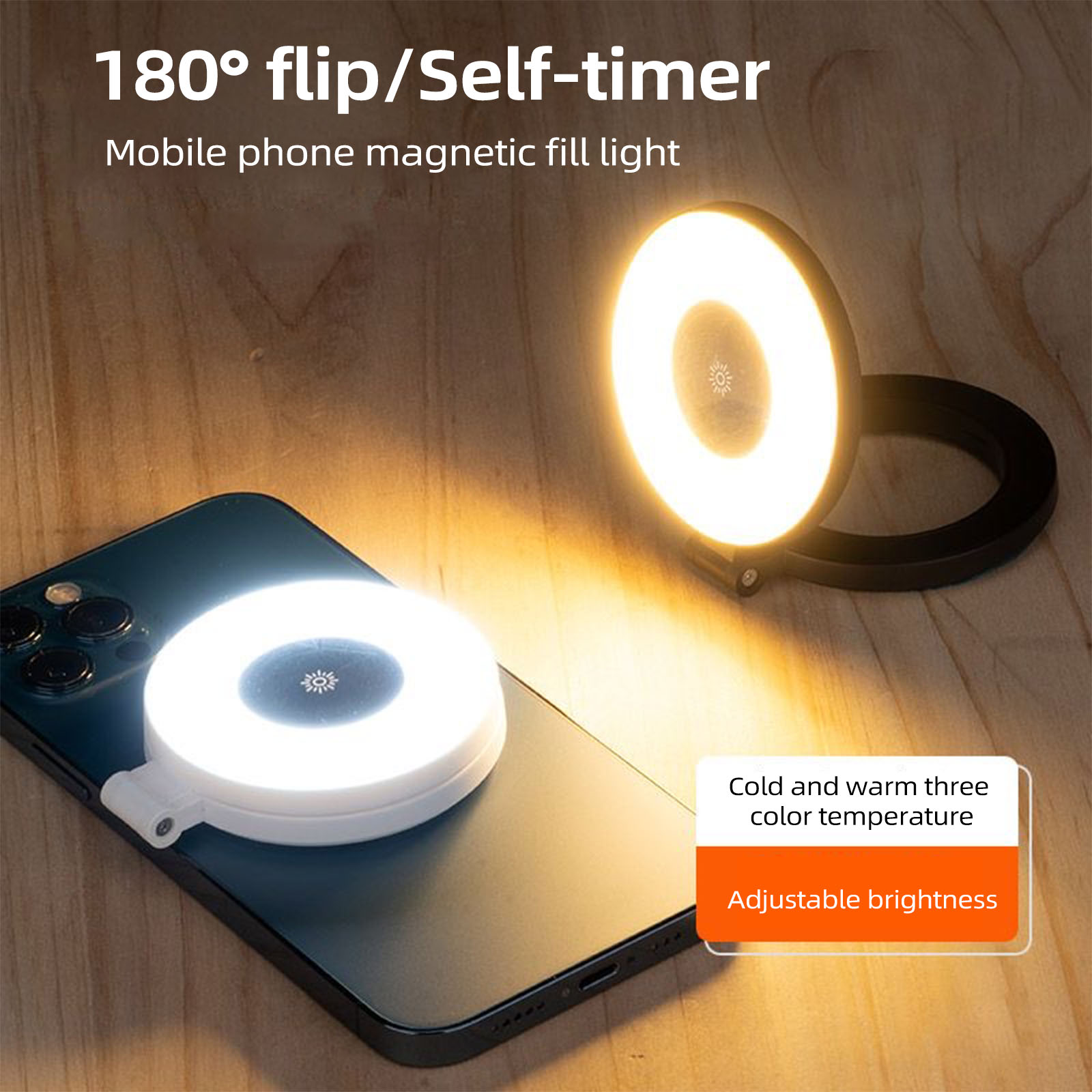 Photography Lighting Ring - 磁気 Selfie リングライトスマートフォン磁気フィルライトミニポケット Selfie ライト iPhone