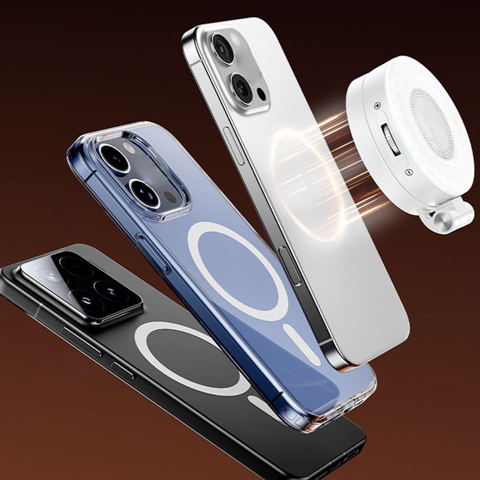 Photography Lighting Ring - ポータブル自撮りライト、マグネット式クリップ付きスマホリングライト、3モード調整可能、メイクアップ、ラップトップ、ウェブカメラ、Vlog撮影用照明