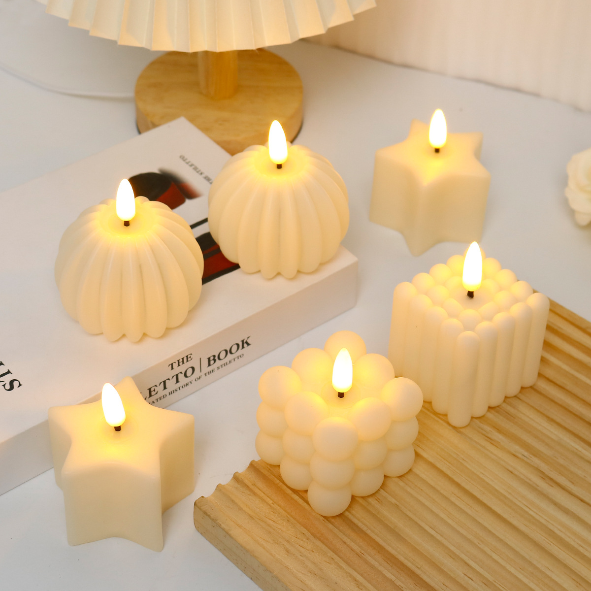 LEDキャンドルキューブ 結婚式、誕生日、クリスマスデコレー - Photography With Lighting のレビューと価格