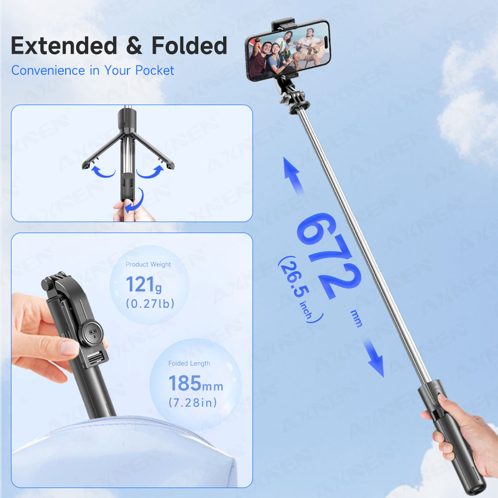 Selfie Stick 三脚、取り外し可能な Blueto - Photography And Videography Lighting のレビューと価格