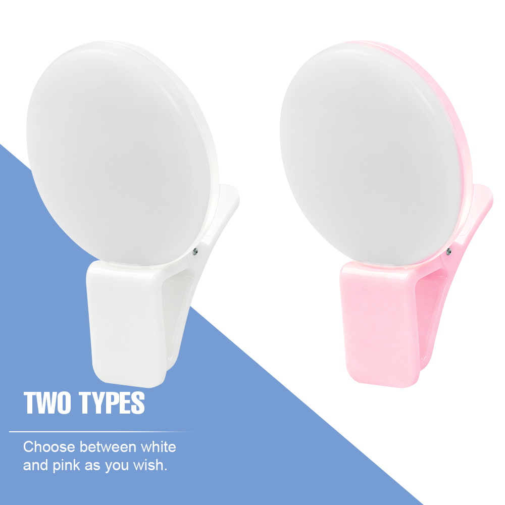 ポータブルクリップオン自撮り補助光 3段階の明るさ 2つのラ - Photography Lighting Ring のレビューと価格