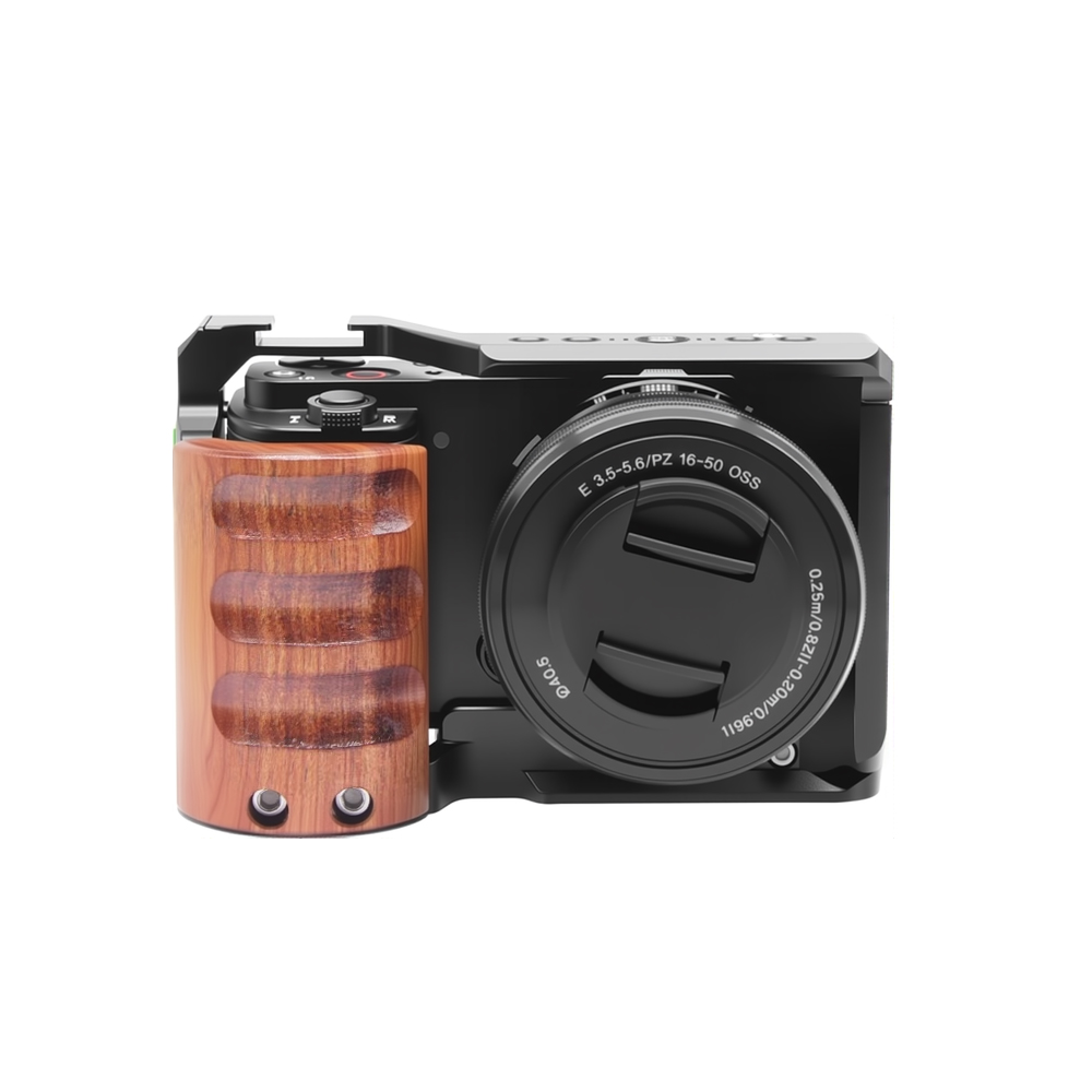 ソニーZV-E10用ケージカメラ、木製ハンドル付き、ラビット - Sony Camera Zv-E10 のレビューと価格