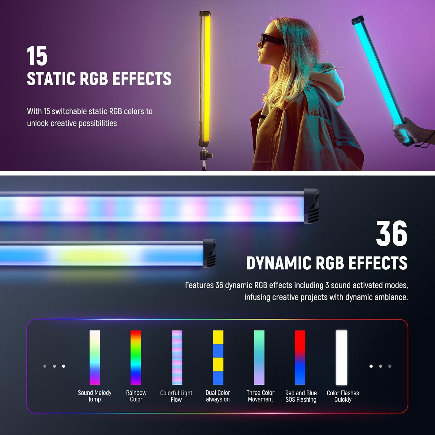 NEEWER ベーシック 21インチ 磁気RGBライトワンド - Photography Lighting Wand のレビューと価格