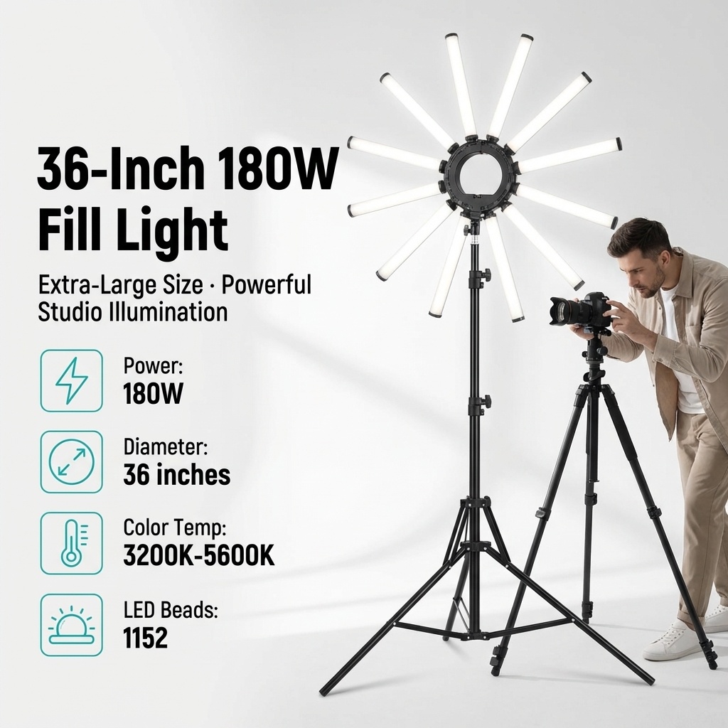 12アームマルチチューブ写真撮影照明キット 180W大型LE - Photography Lighting Youtube のレビューと価格
