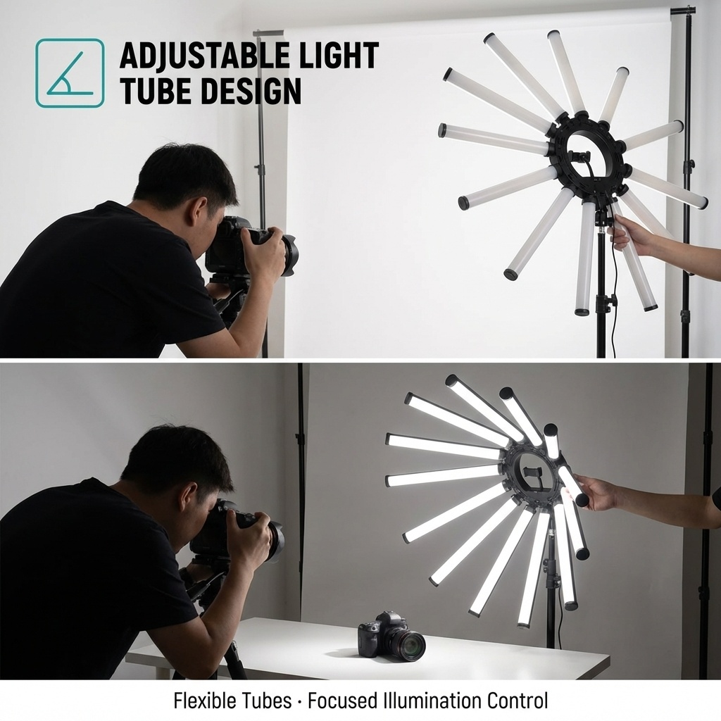 12アームマルチチューブ写真撮影照明キット 180W大型LE - Photography Lighting Youtube のレビューと価格