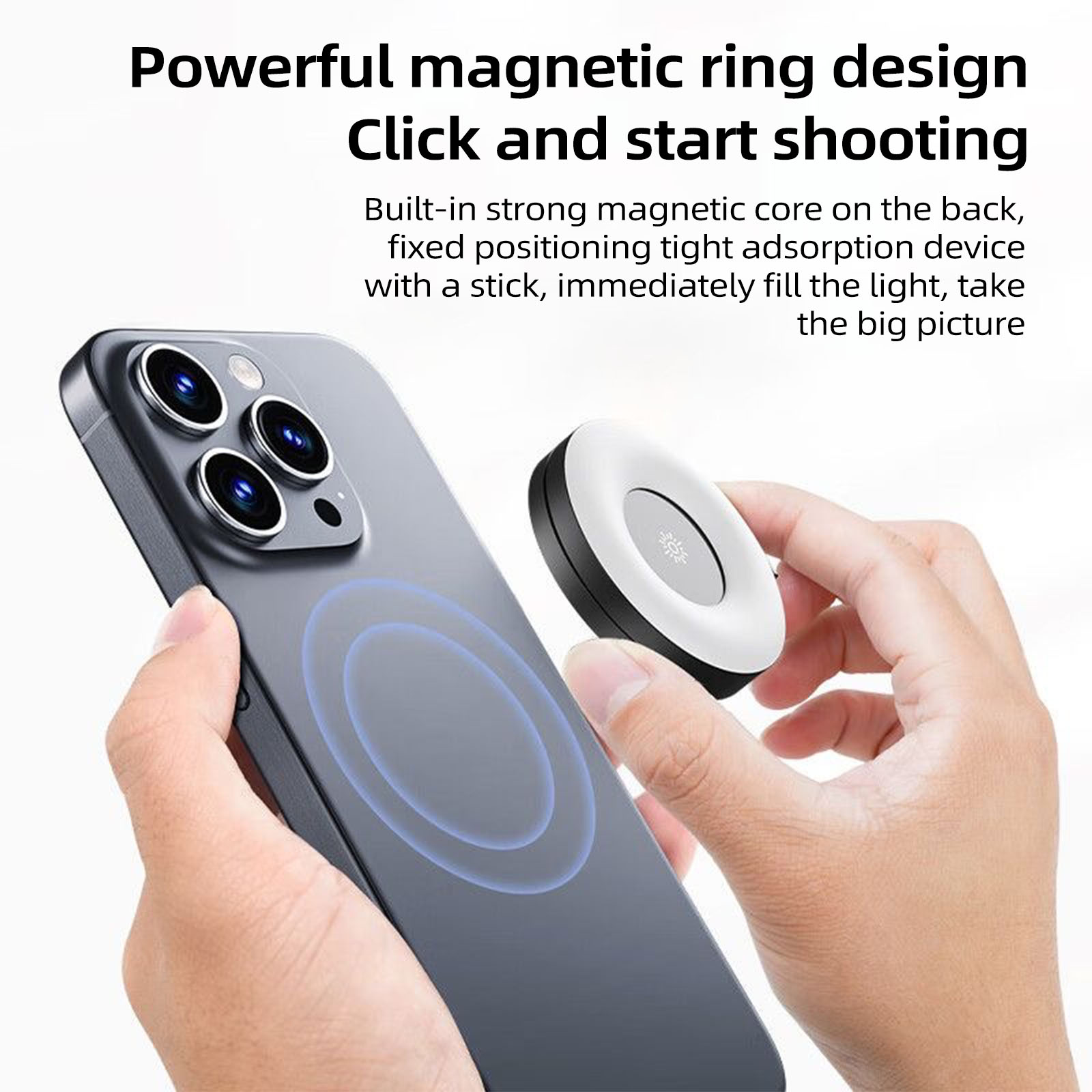 磁気 Selfie リングライトスマートフォン磁気フィルライ - Photography Lighting Ring のレビューと価格