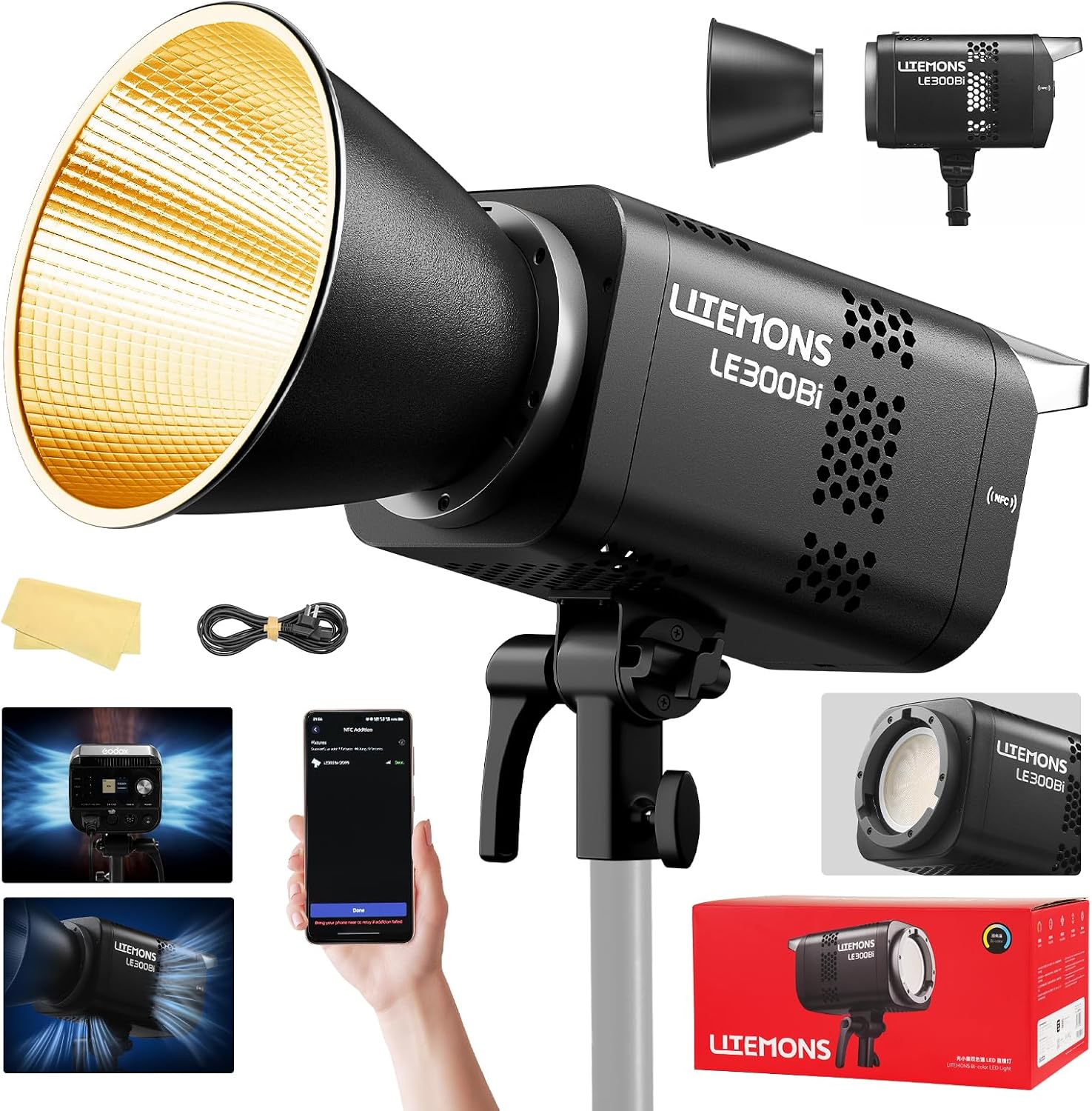 RGB LEDビデオ照明キット、3個セットのスタジオビデオラ - Photography Lighting Youtube のレビューと価格