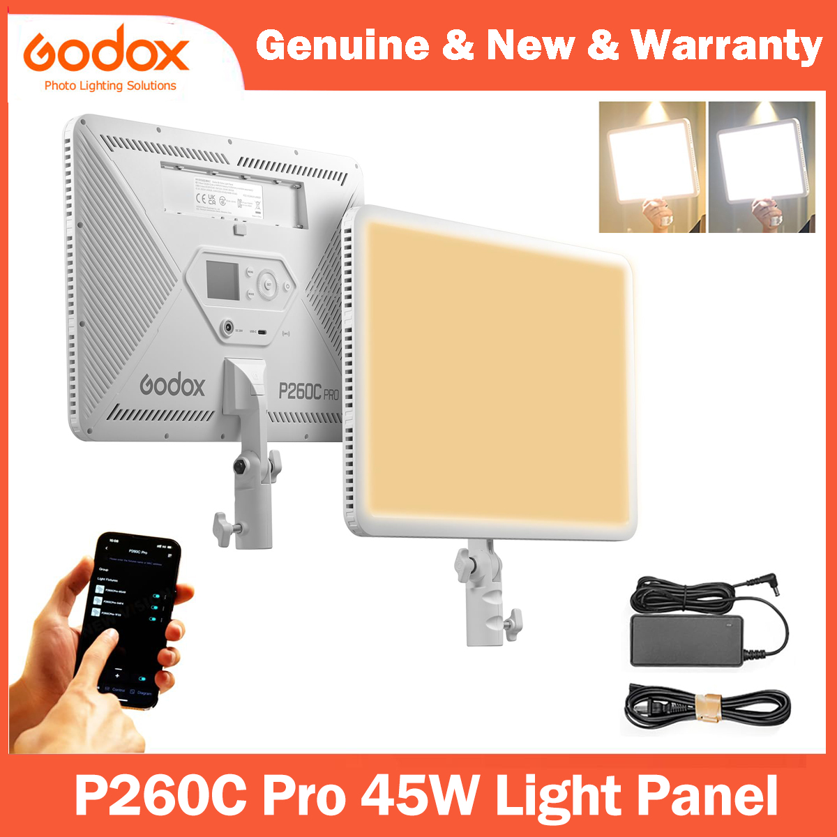 Godox P260C Pro LED ビデオライトパネル  - Photography Lighting Youtube のレビューと価格