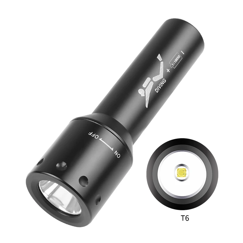 新しい T6 LED ダイビングトーチ長距離水中作業写真照明 - Photography With Lighting のレビューと価格