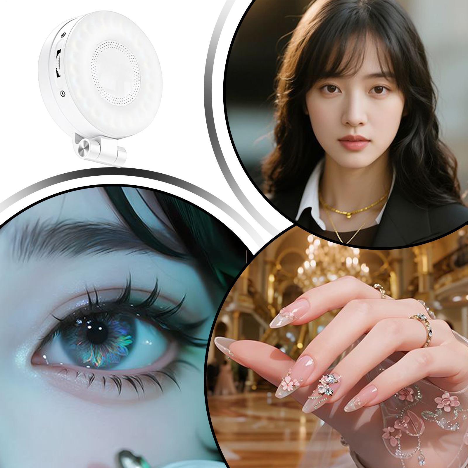 ポータブル自撮りライト、マグネット式クリップ付きスマホリング - Photography Lighting Ring のレビューと価格