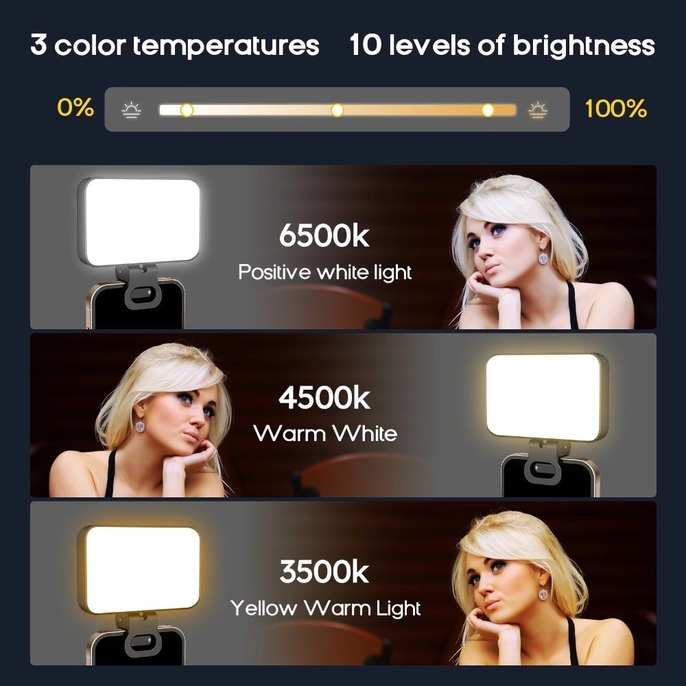 800/1000mAh LEDセルフィーライト 3モード U - Photography Lighting Ring のレビューと価格