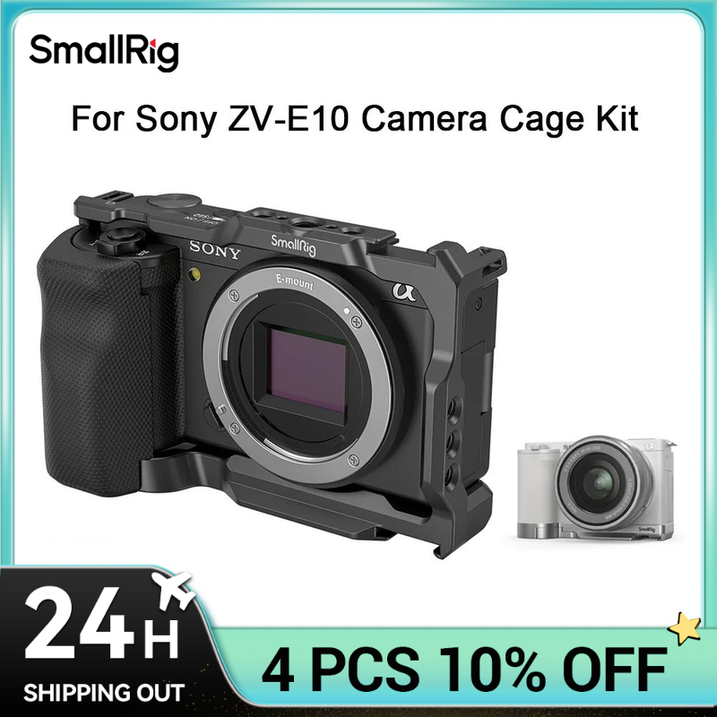 Smallrig-シリコンケージ付きカメラケージ,Sonyz - Sony Camera Zv-E10 のレビューと価格