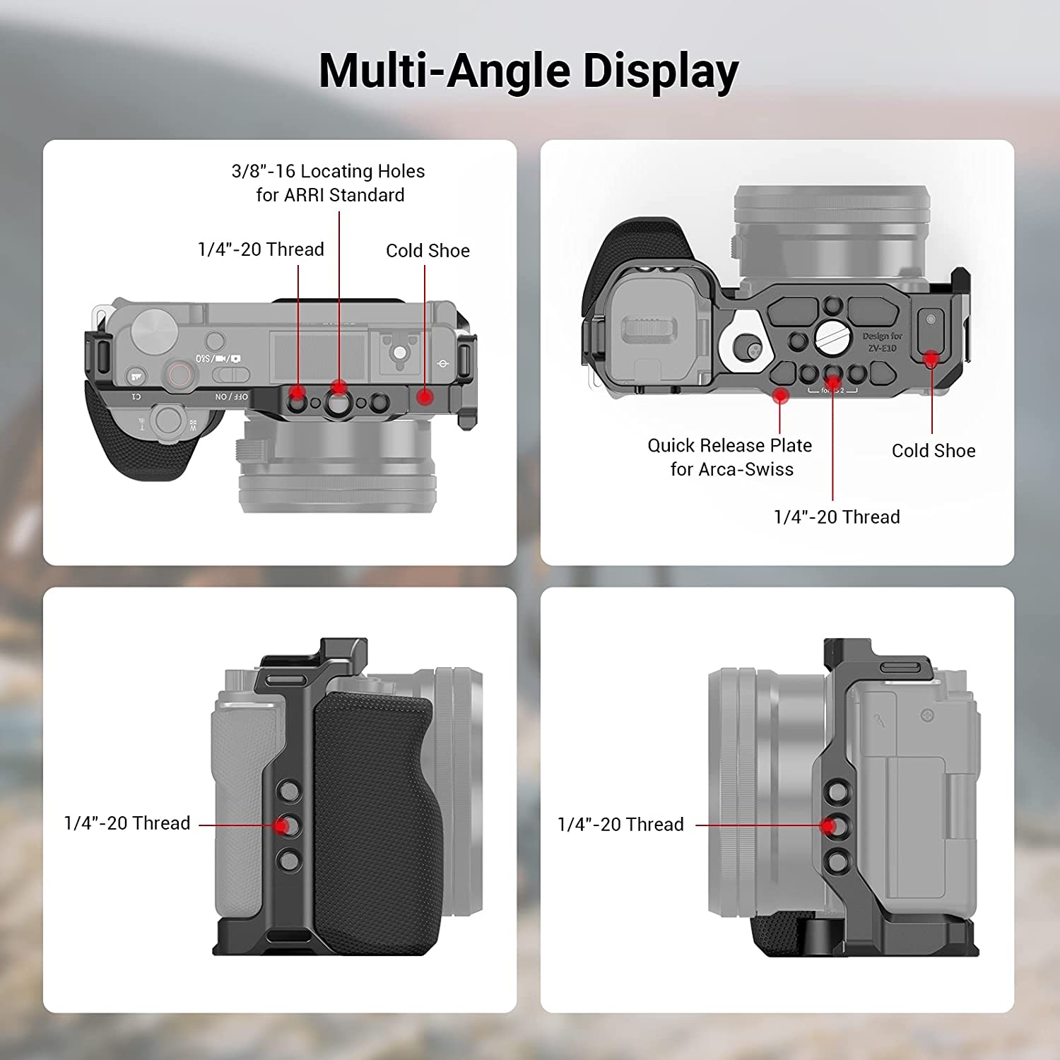 Smallrig-シリコンケージ付きカメラケージ,Sonyz - Sony Camera Zv-E10 のレビューと価格