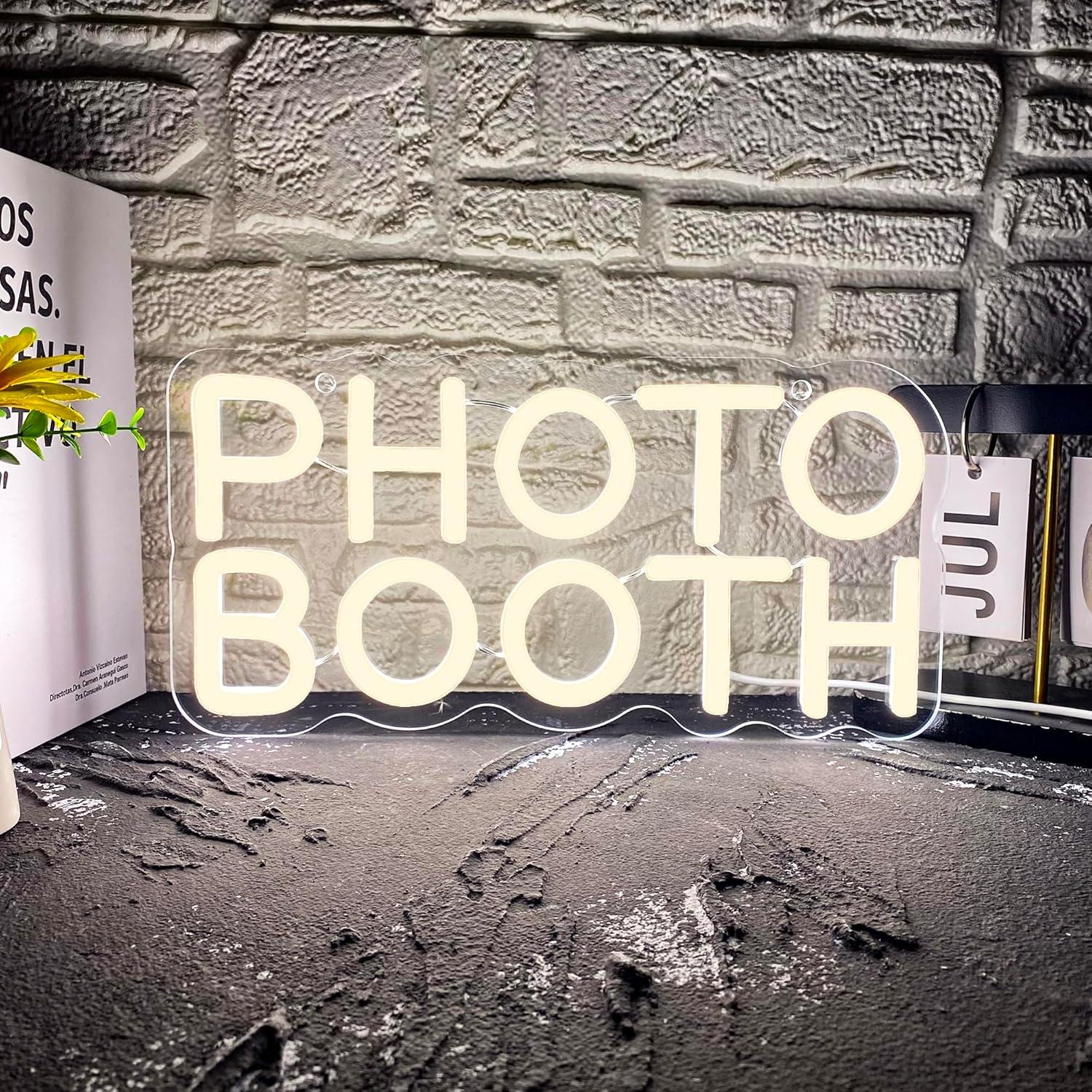 フォトブースネオンサイン 調光可能なLEDネオンライト 写真 - Photography Lighting Wedding Reception のレビューと価格