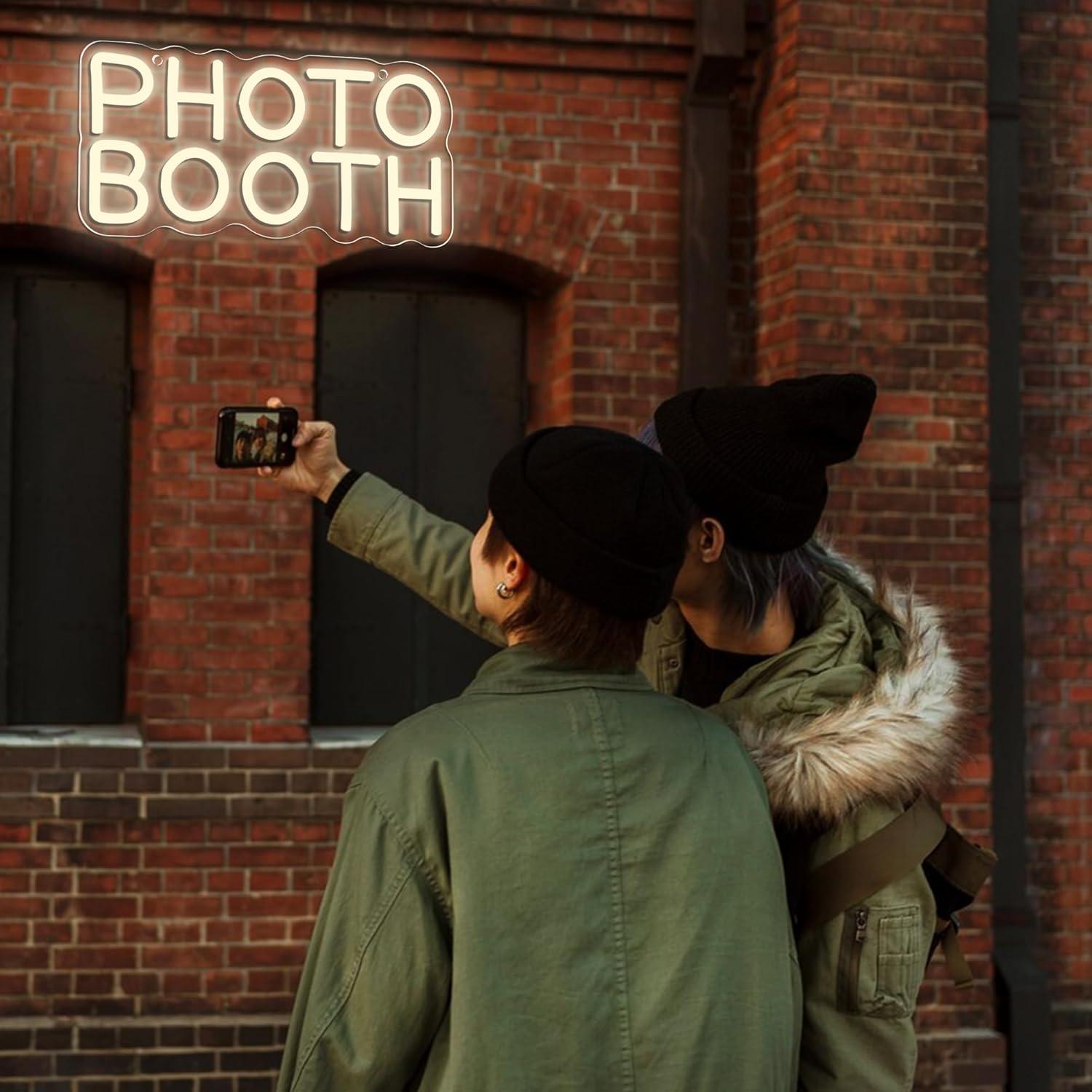 フォトブースネオンサイン 調光可能なLEDネオンライト 写真 - Photography Lighting Wedding Reception のレビューと価格